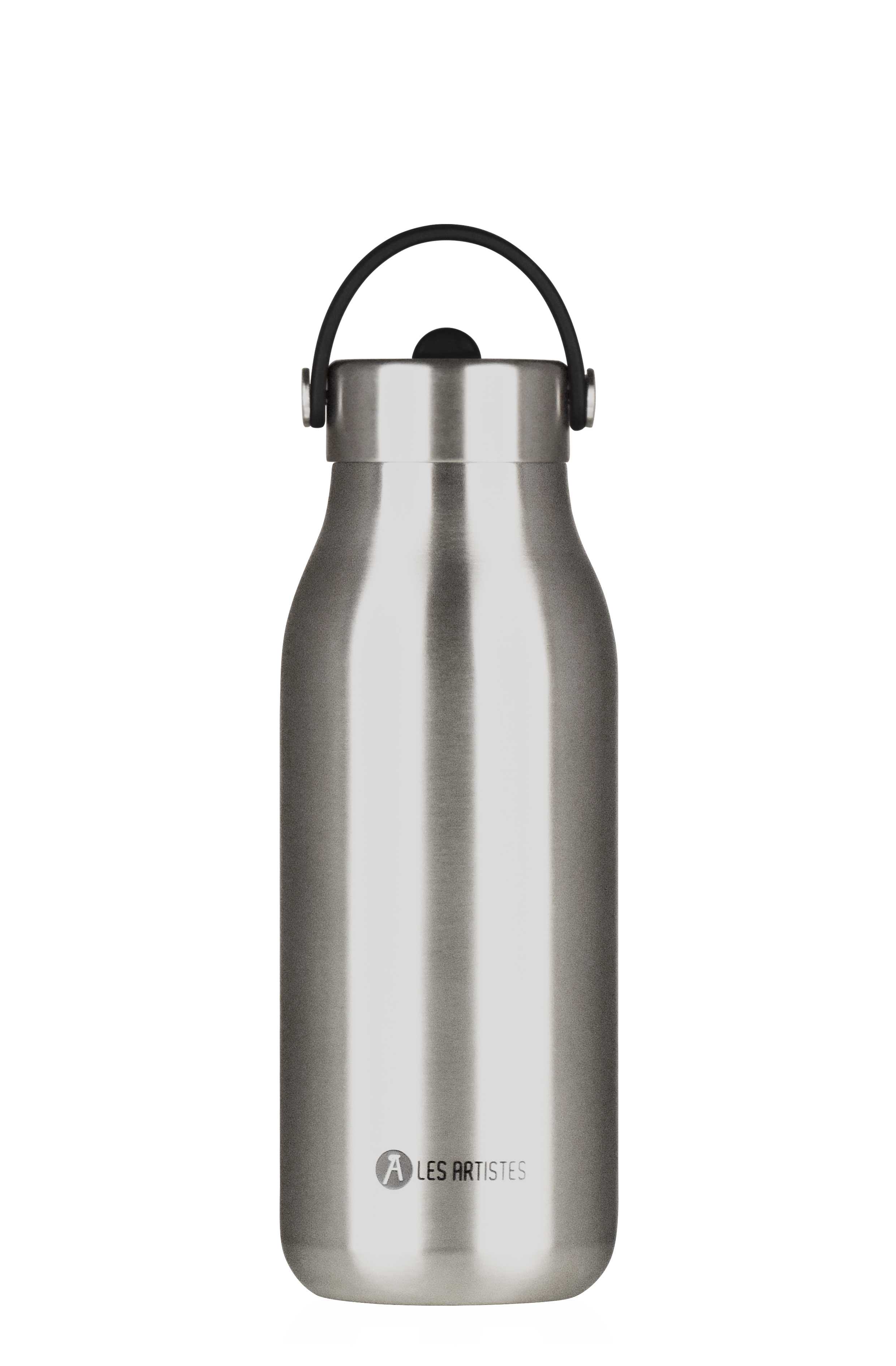 Les ARTISTTES Paris A-2374 Bottle'Up 2.0, frasco de 1 litro, frasco isotérmico sem BPA, reutilizável, mantém-se quente 12 horas e frio 24 horas, pega, aço inoxidável, design Pearl Bril