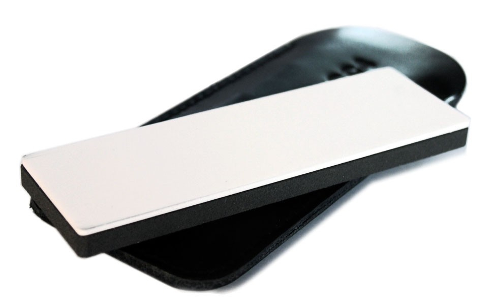 Cerâmica Sharpener Fallkniven CC4 comprimento de 3,2 x 10 cm, com capa de couro